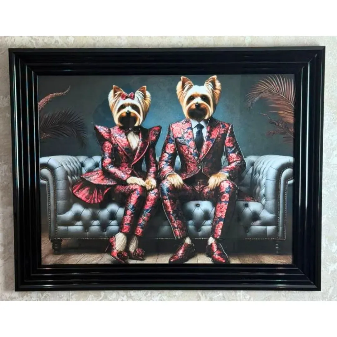 Lounge Terriers Wall Art - Black Frame product