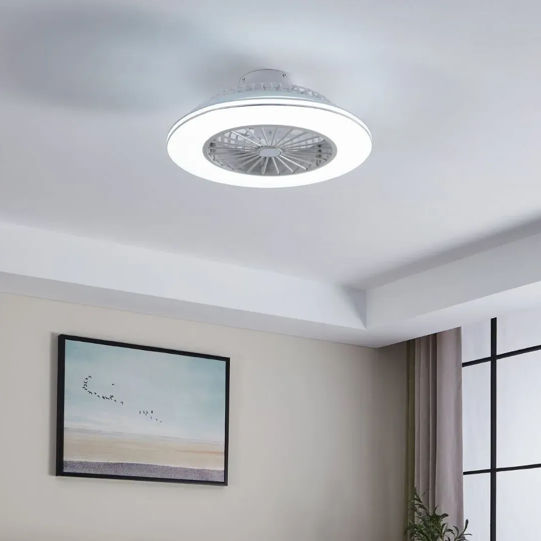 Lovisca LED Ceiling Fan Light - White, Silver product