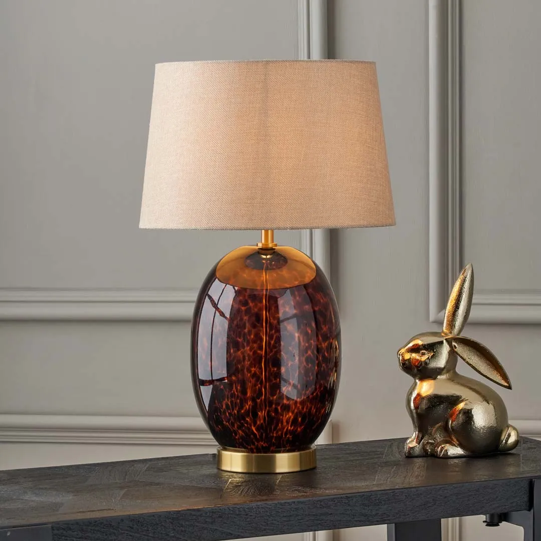 Lucien Tall Table Lamp - Tortoiseshell, Glass product