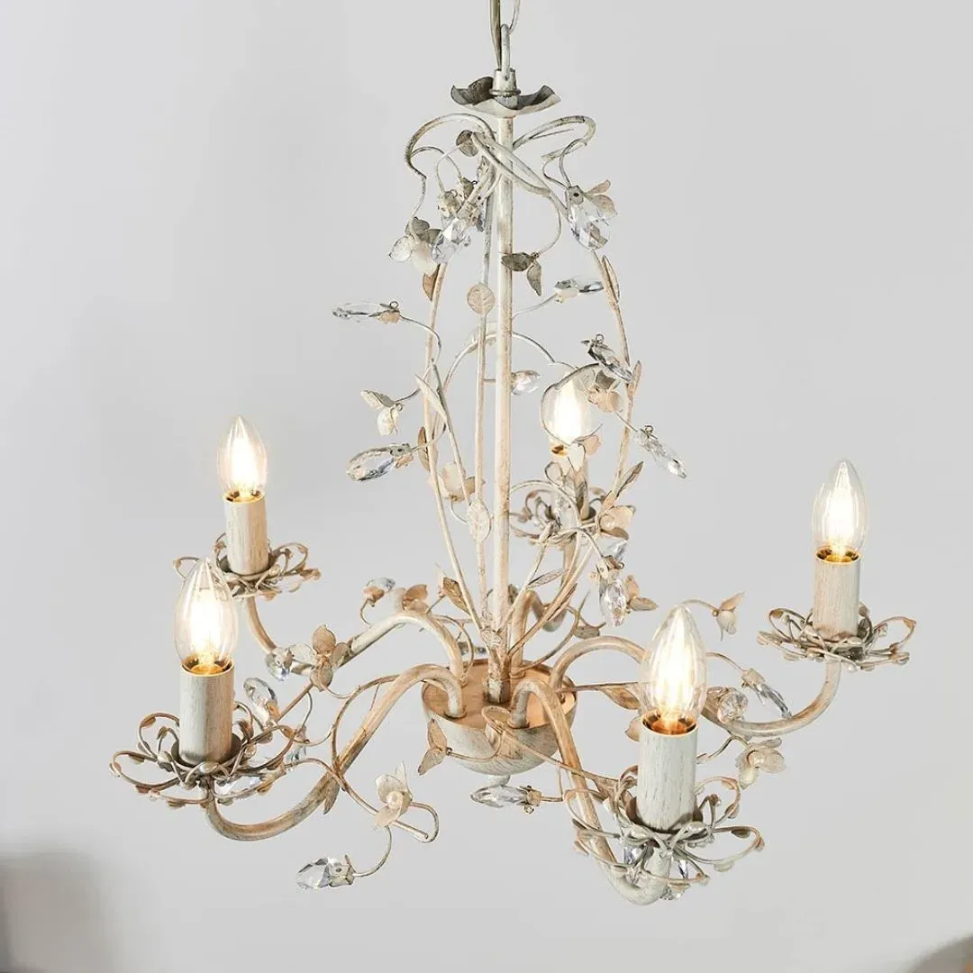Lullaby 5-Light Pendant Ceiling Light - Cream, Gold product