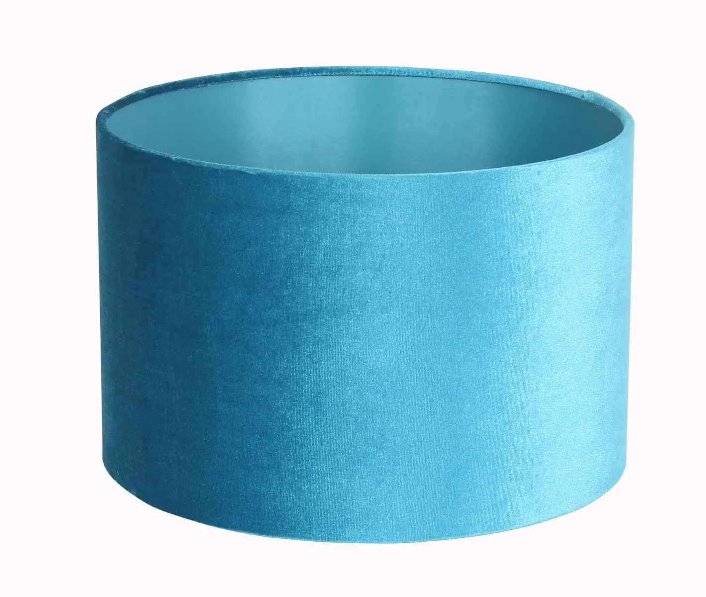 Lux 25cm Drum Ceiling Light Shade - Teal, Velvet product