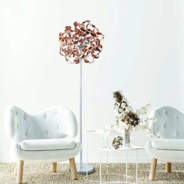 Lyndsay 4-Light Floor Lamp - Rose Gold, Chrome product