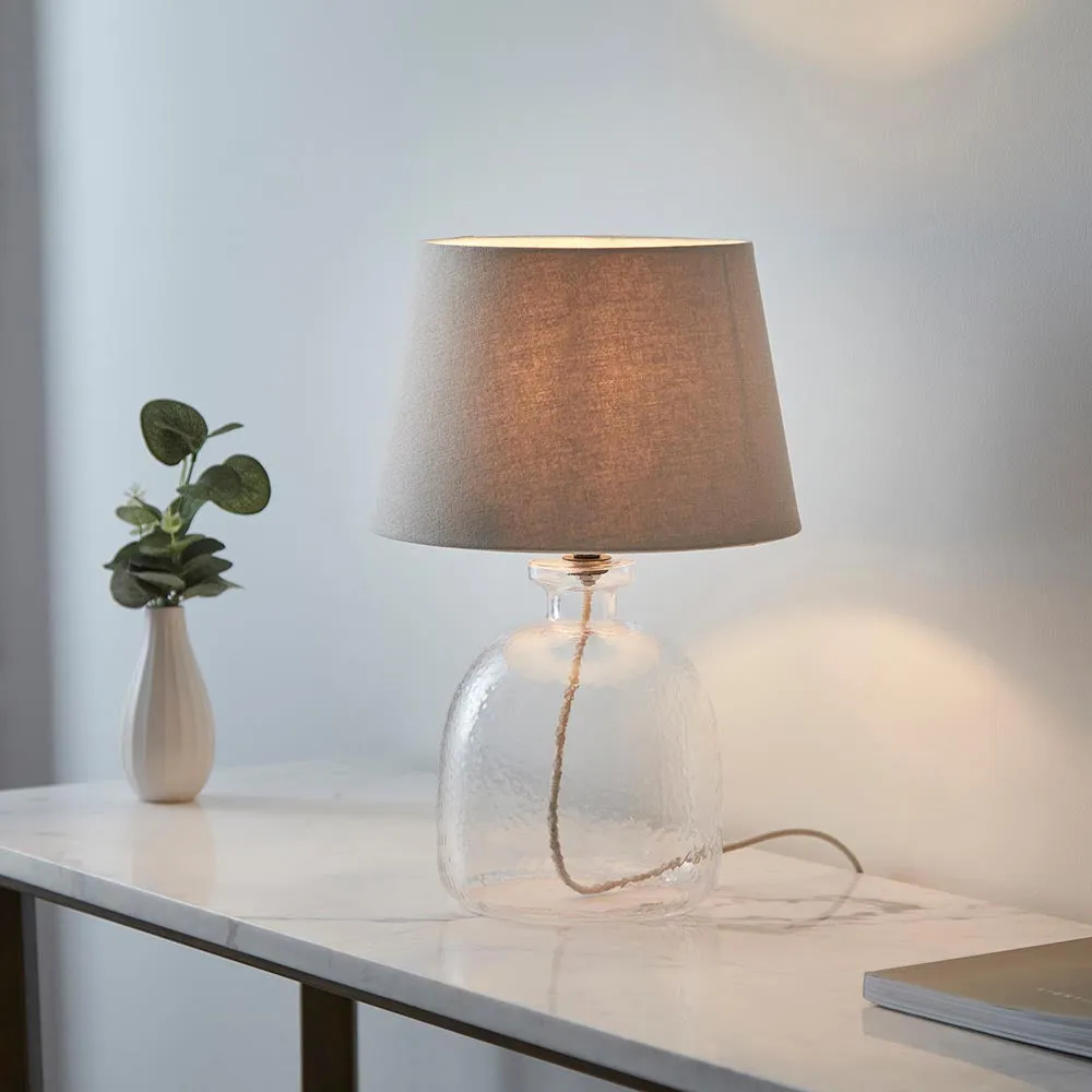 Lyra & Cici Hammered Glass Table Lamp - Black product