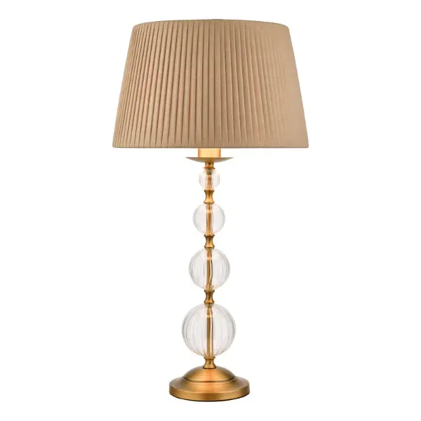 Lyzette Candlestick Table Lamp - Antique Brass, Glass product