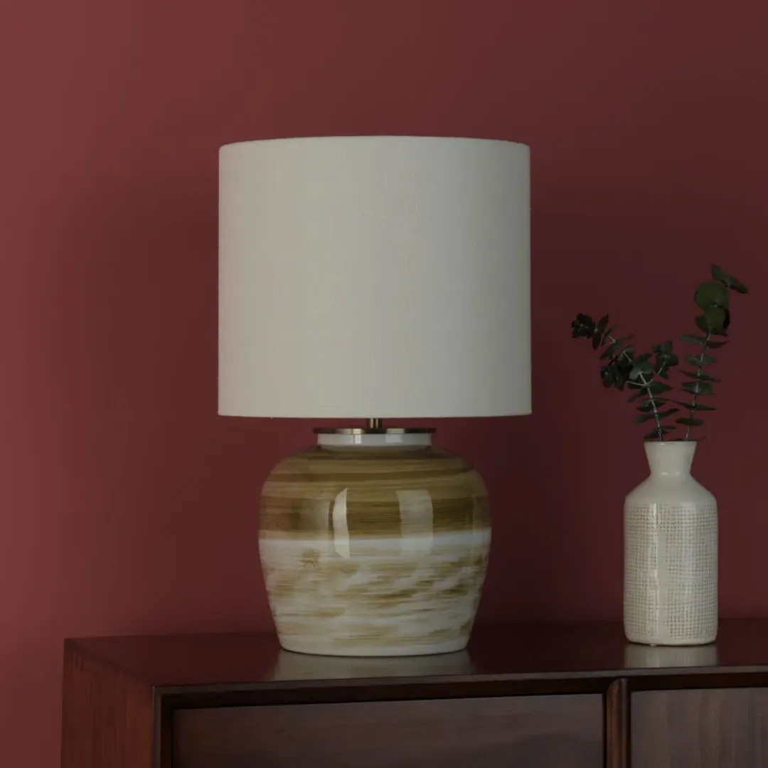 Maelis Table Lamp - Brown, Ceramic product