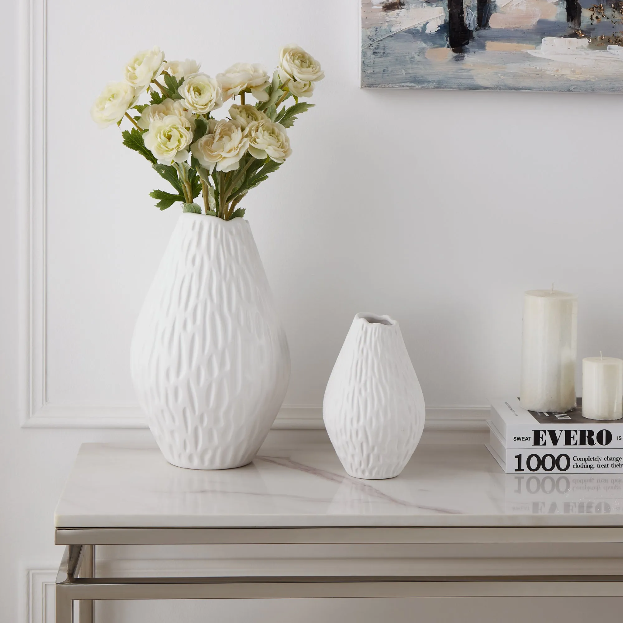 Malbaie Large Ceramic Vase - White product