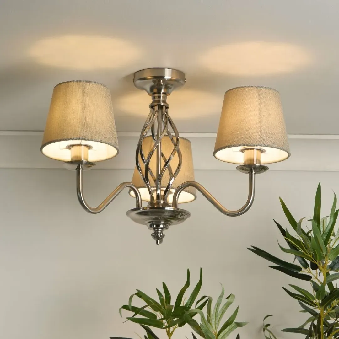 Manor 3-Light Flush Ceiling Light - Chrome product