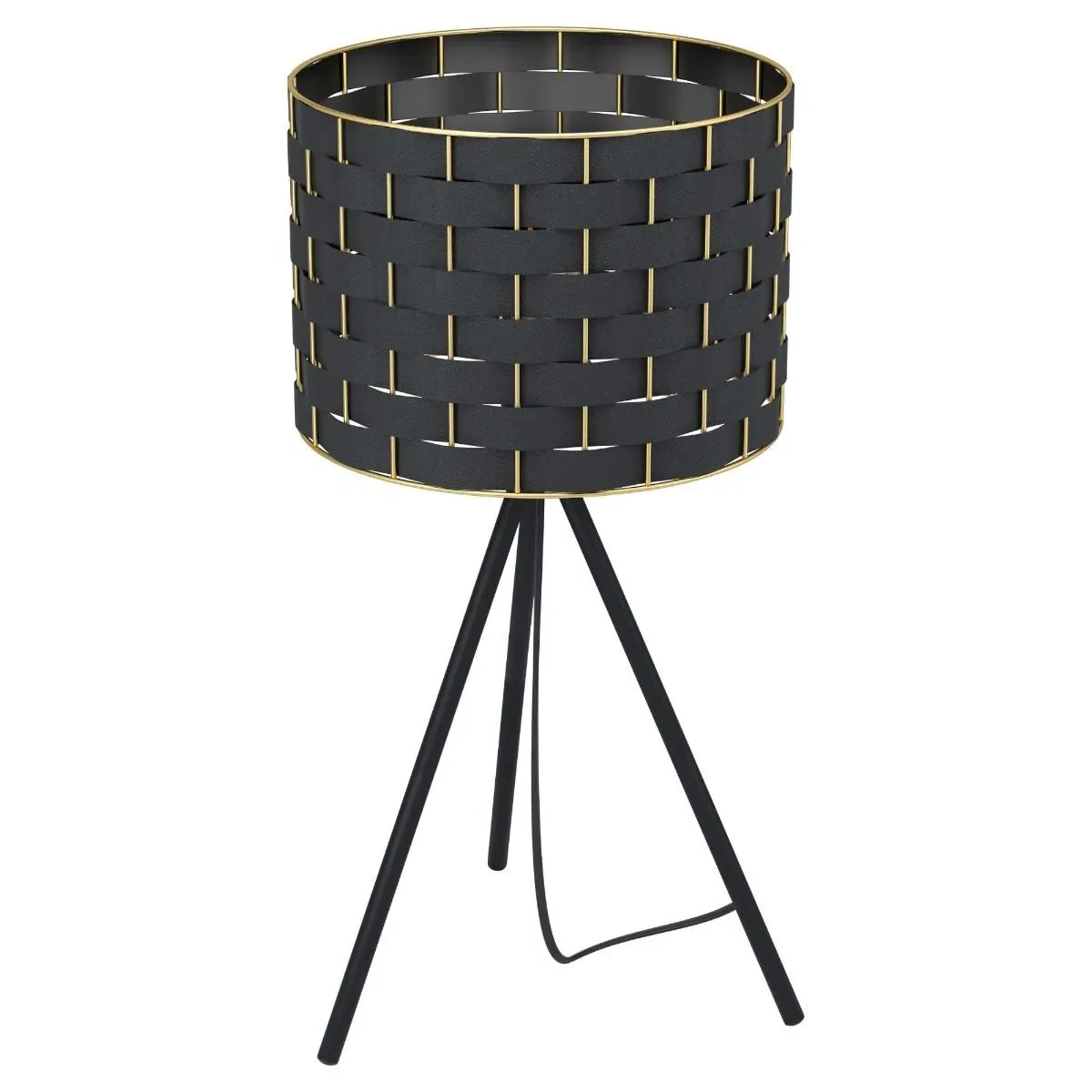 Marasales Woven Table Lamp - Black, Brass product