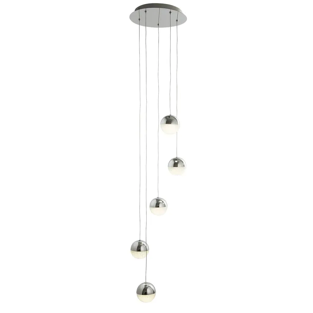 Marbles LED 5-Light Ceiling Light - Polished Chrome product