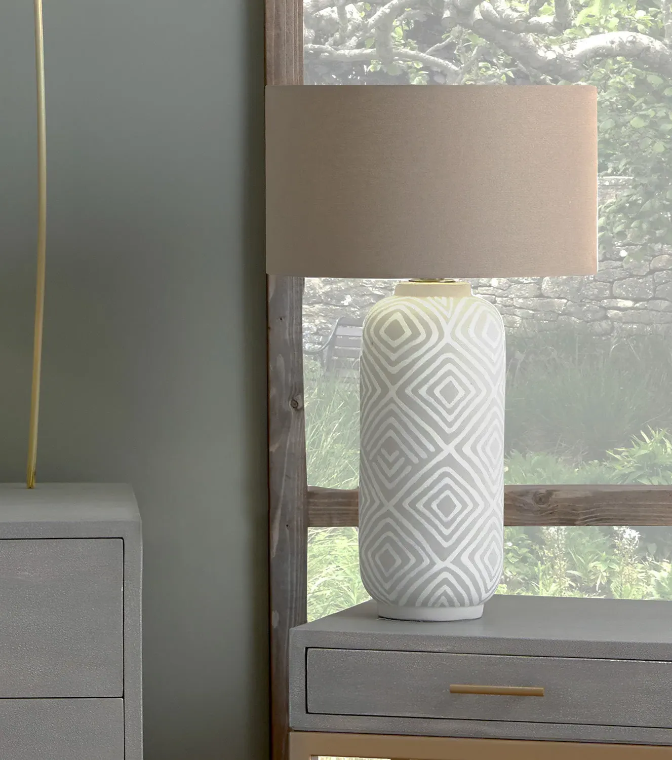 Margot Table Lamp - Grey, Ceramic product