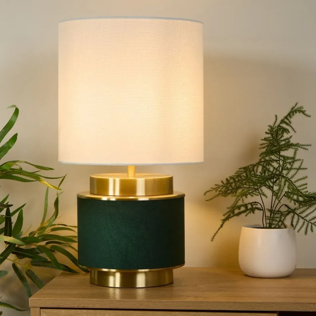 Marriot Table Lamp - Green, Antique Brass product