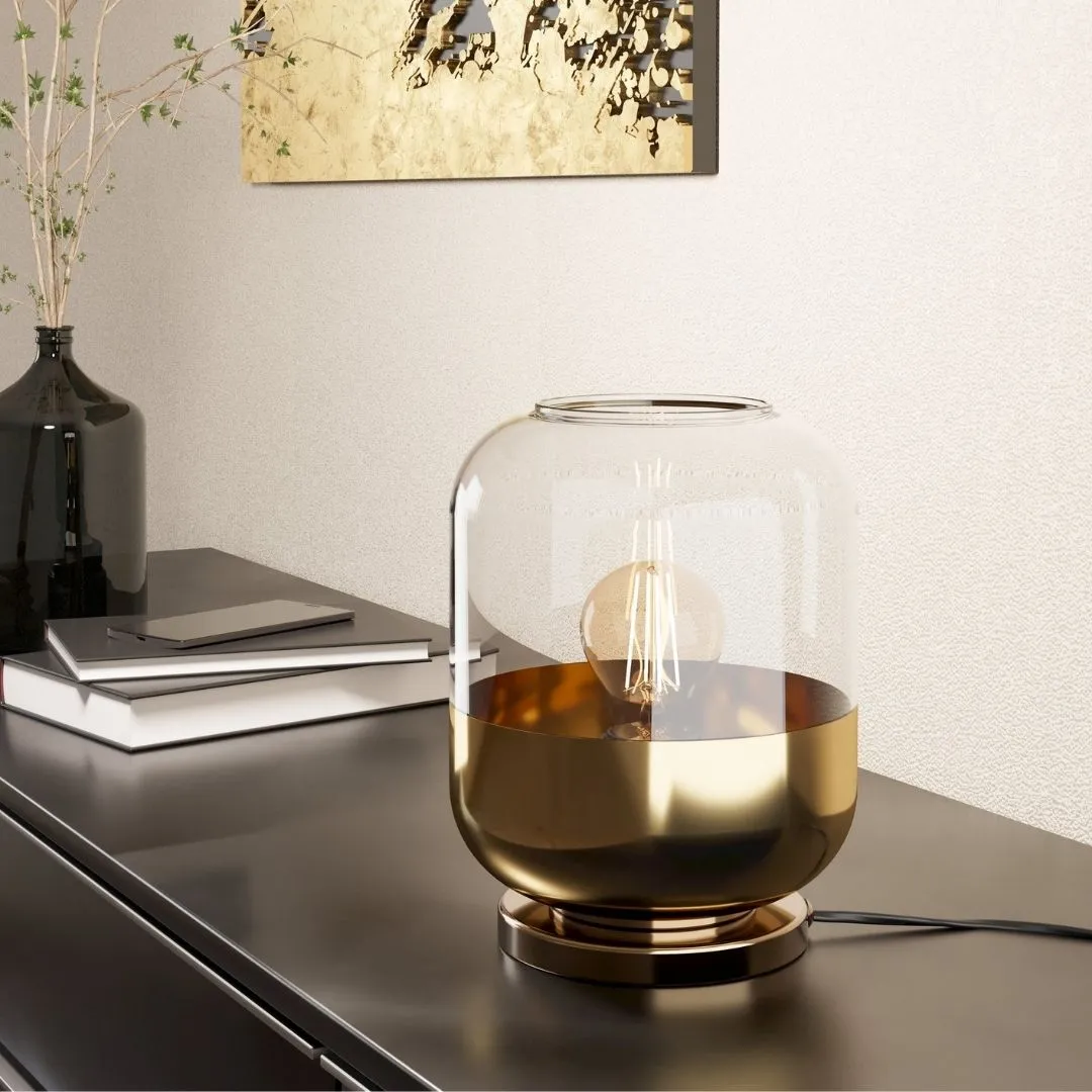 Maryvilla Table Lamp - Gold, Clear Glass product