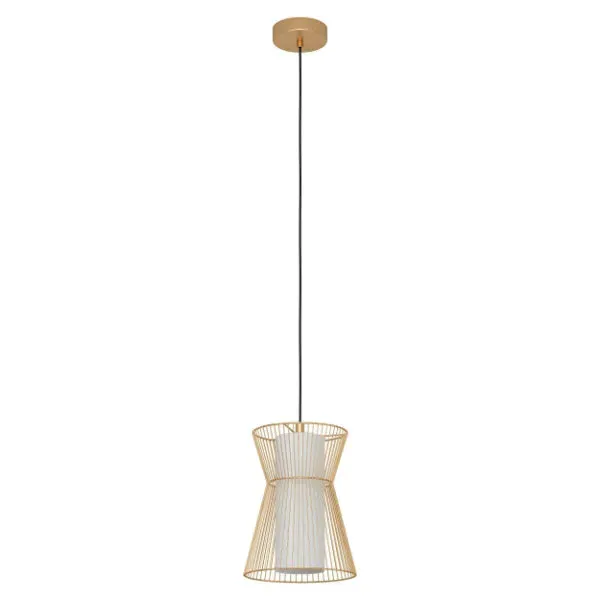 Maseta Ceiling Pendant - White & Gold, Metal product