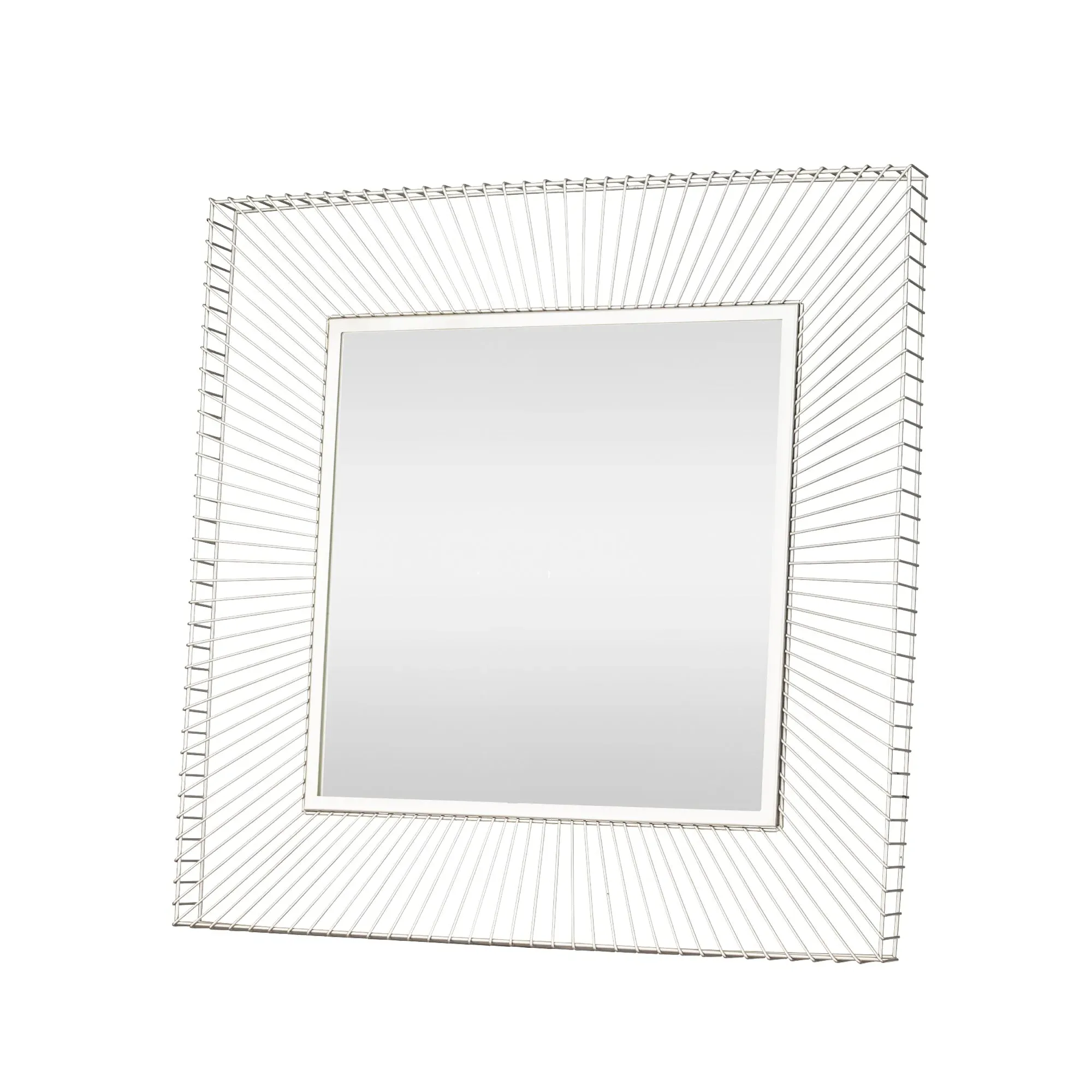 Masinloc Square Wall Mirror - Silver, Metal product