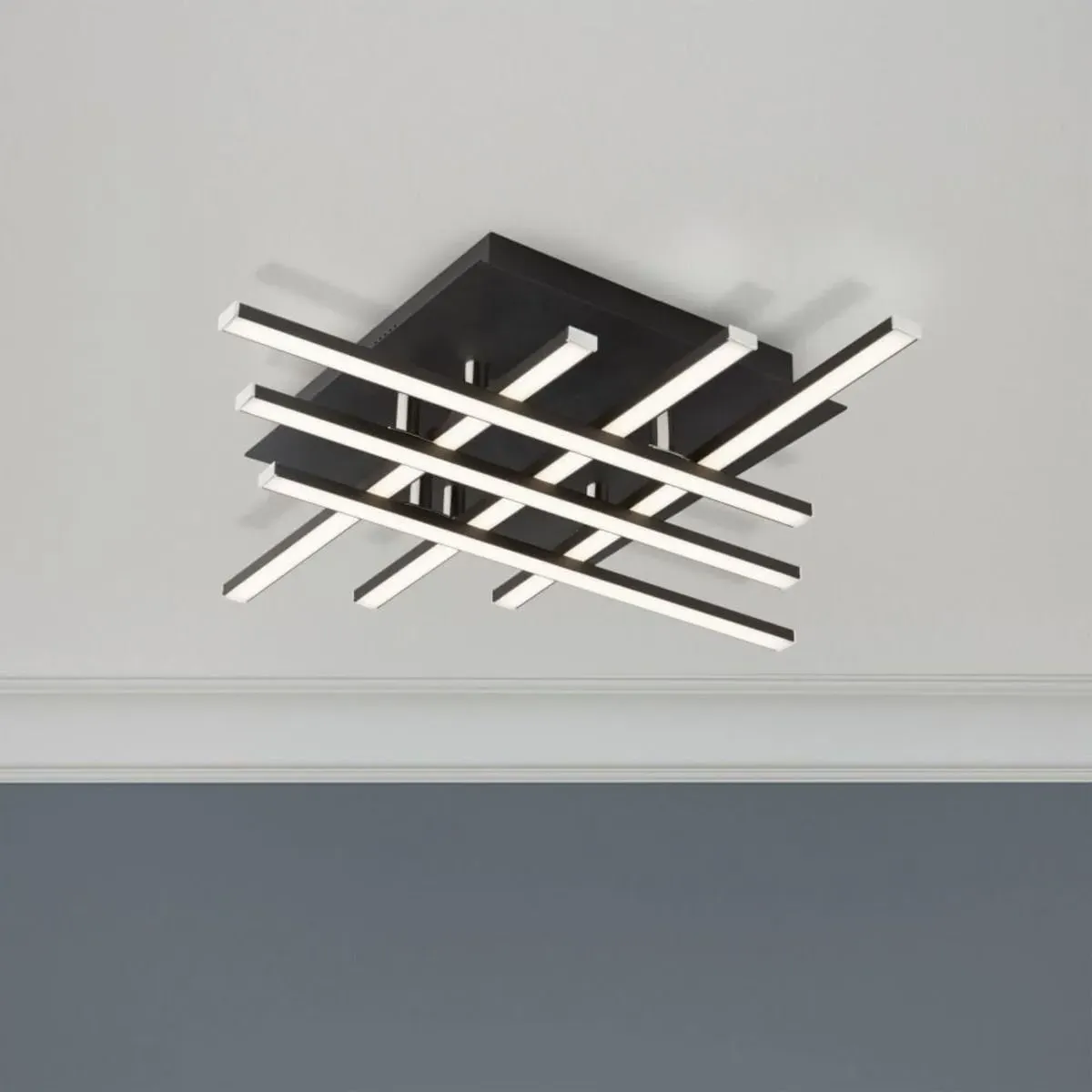 Matrix 6 Light LED Flush Ceiling Light - Black product