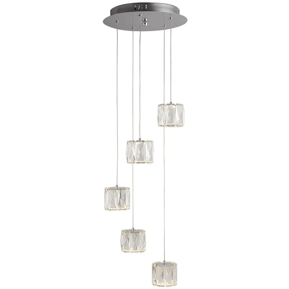 Maxim 5-Light Cascading Ceiling Light - Polished Chrome product