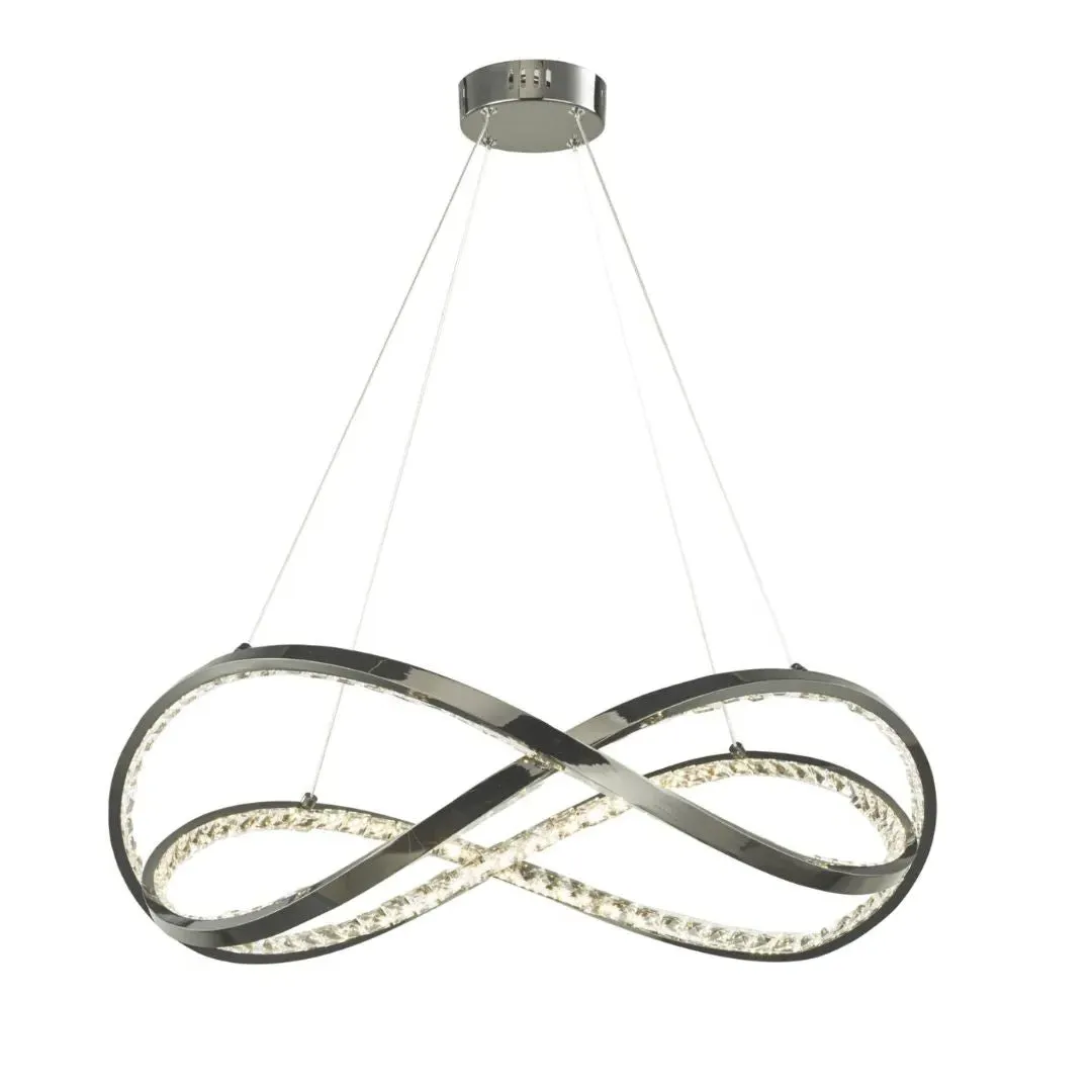 Maxine LED Ceiling Pendant - Black Chrome, Crystal product
