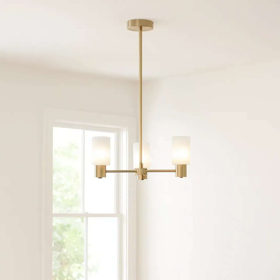 Maya 3-Light Semi-Flush Ceiling Light - Antique Brass product