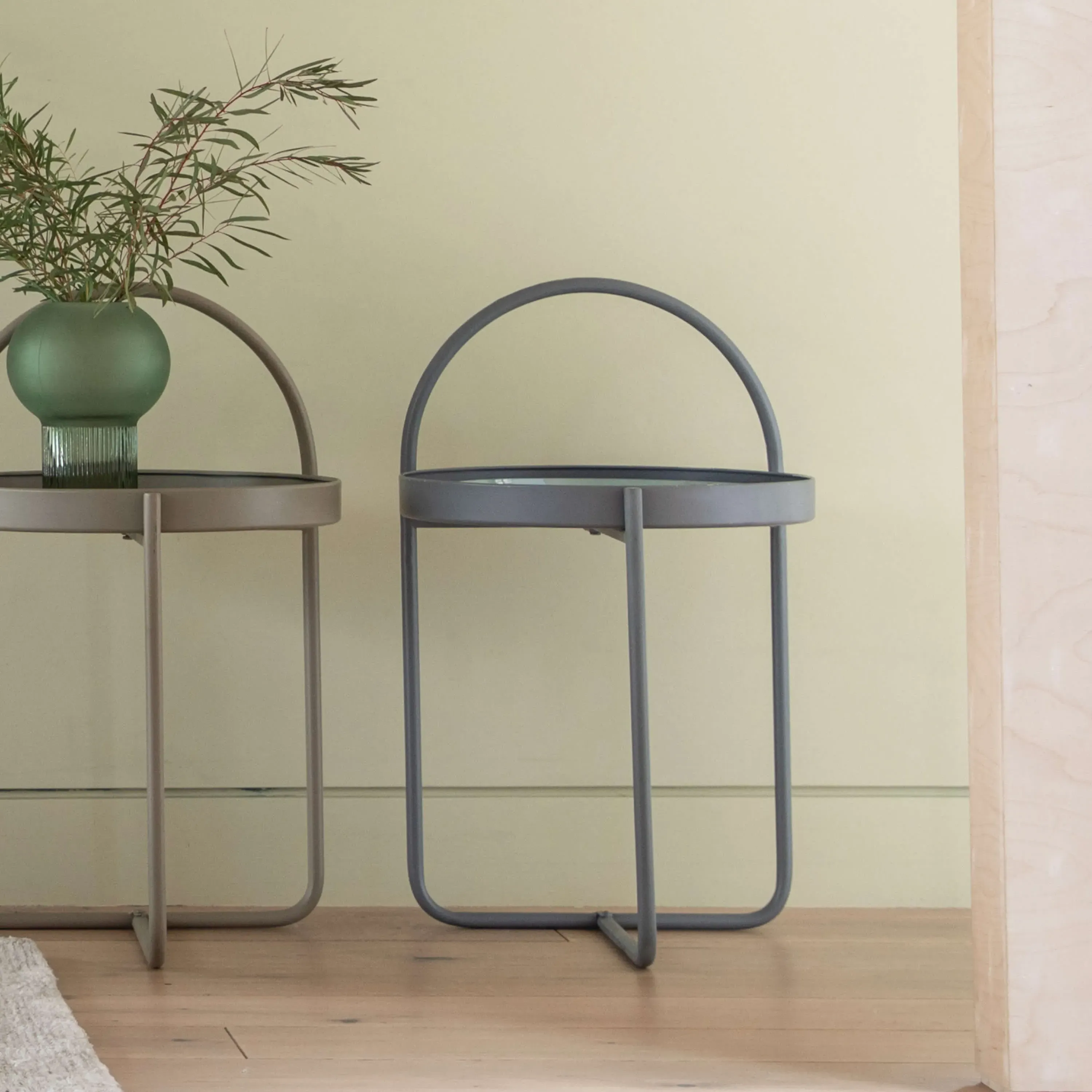 Melbury Side Table with Removable Tray Top - Grey, Metal product