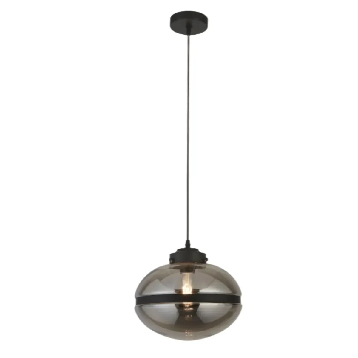 Meringue 1-Light Smoked Glass Pendant - Black product