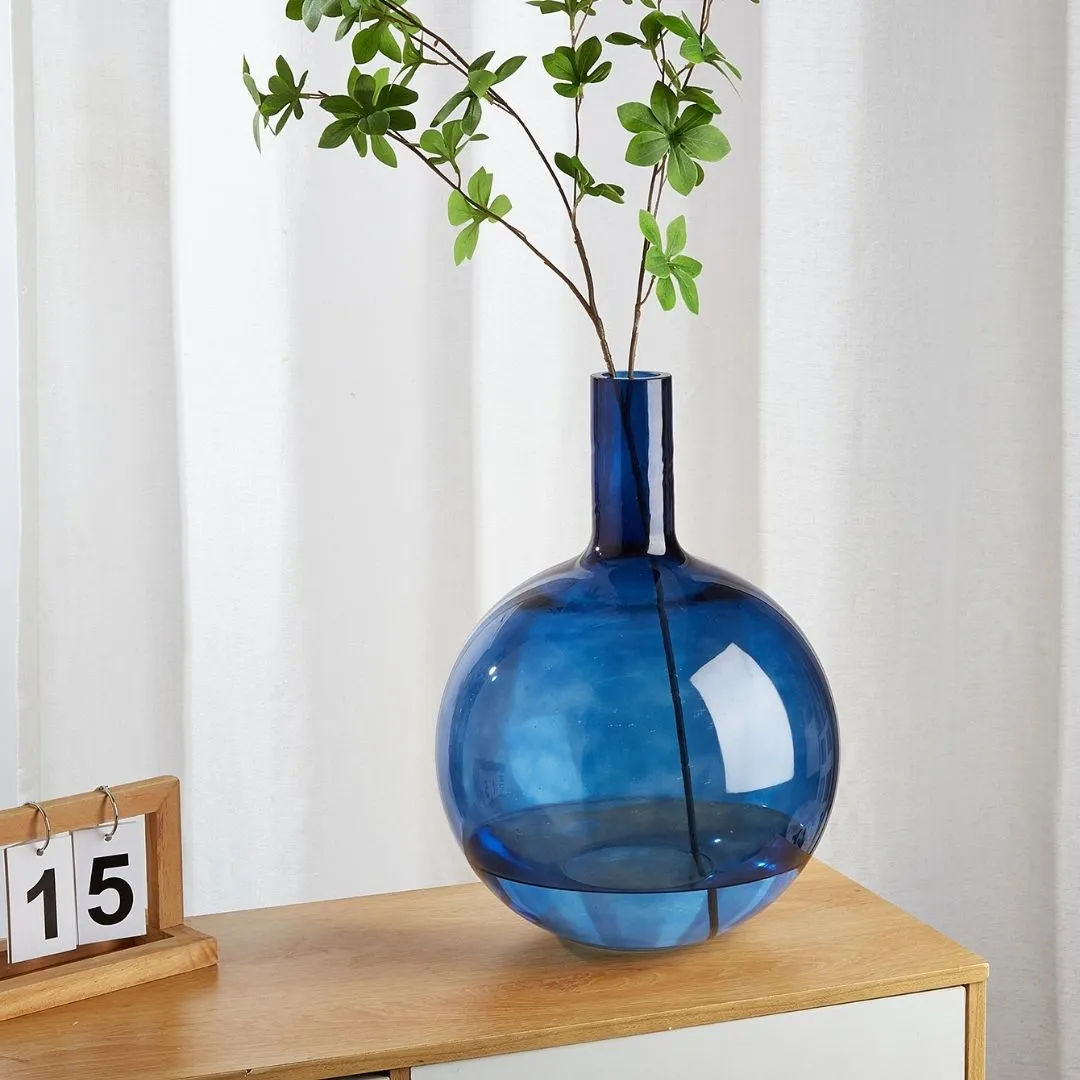 Merlin Bulb Vase - Blue, Glass product