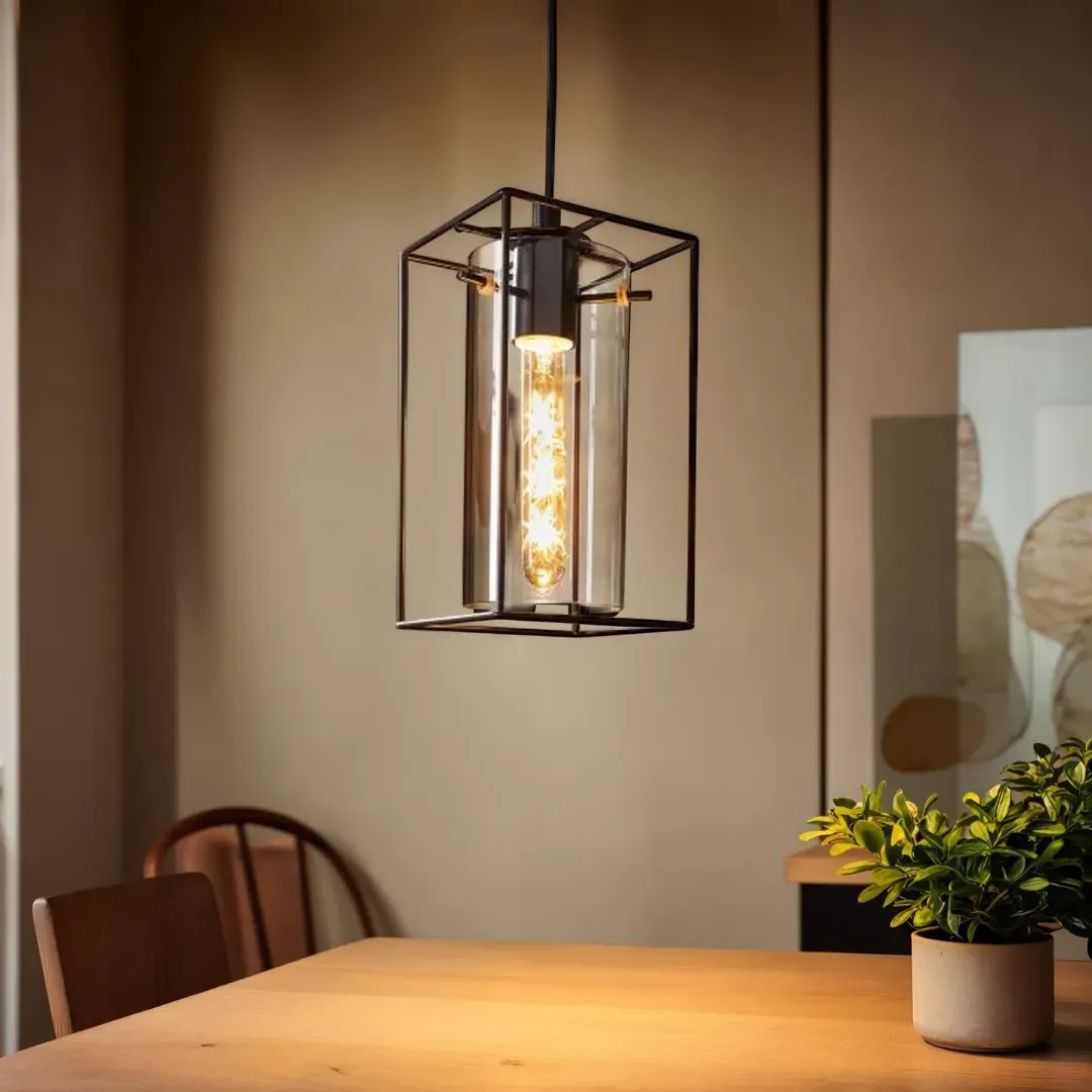 Merton Pendant Ceiling Light - Black, Steel product