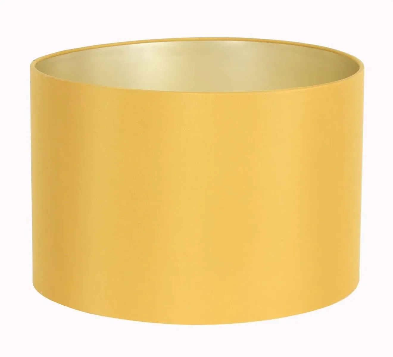 Metallic 40cm Drum Lamp Shade - Mustard, Silk product