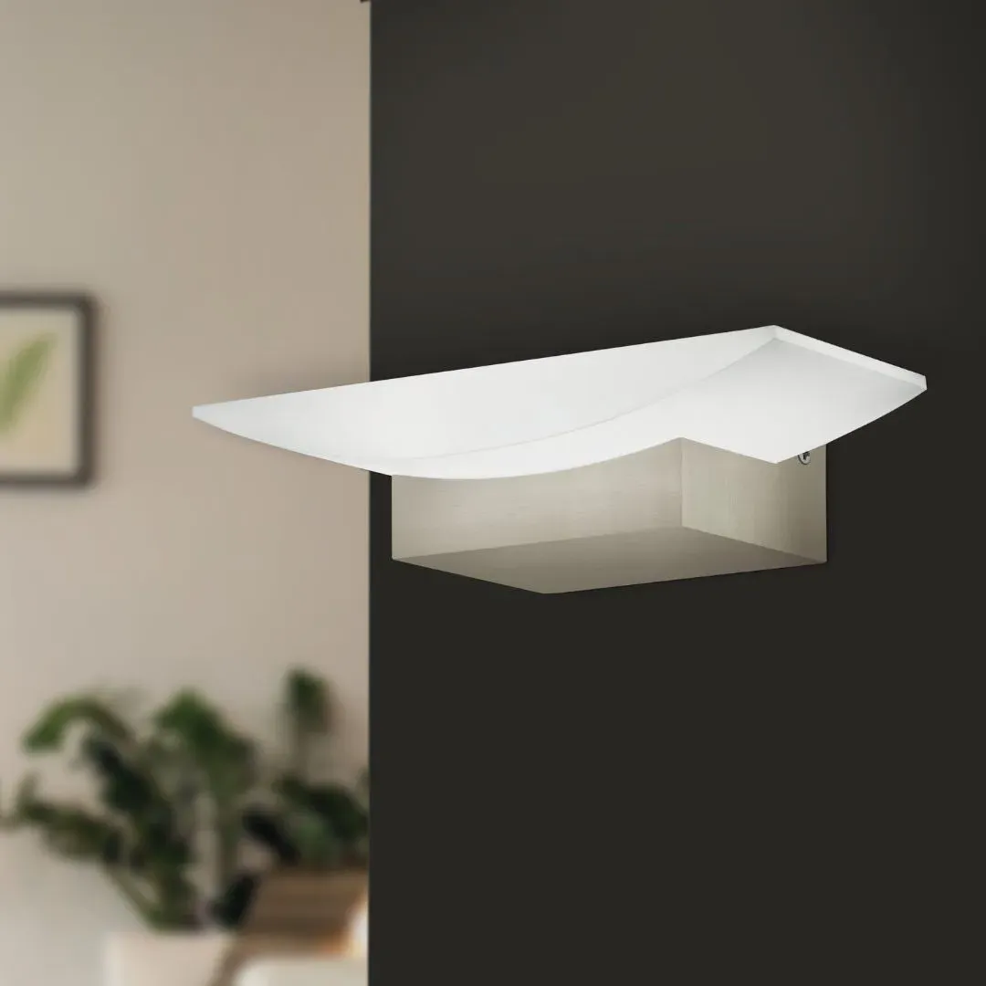 Metrass LED Wall Uplighter - White, Satin Chrome product