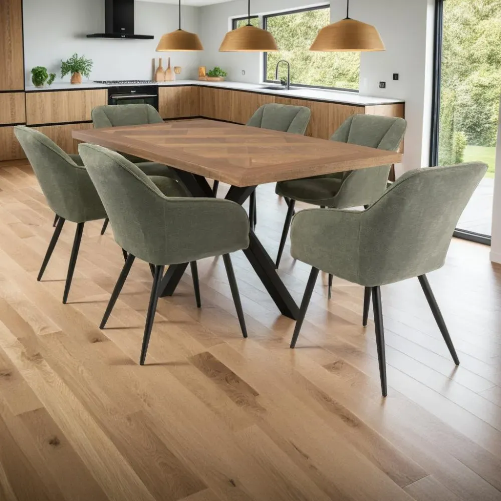 Miami 6-Seater Dining Set - Oak, MDF product