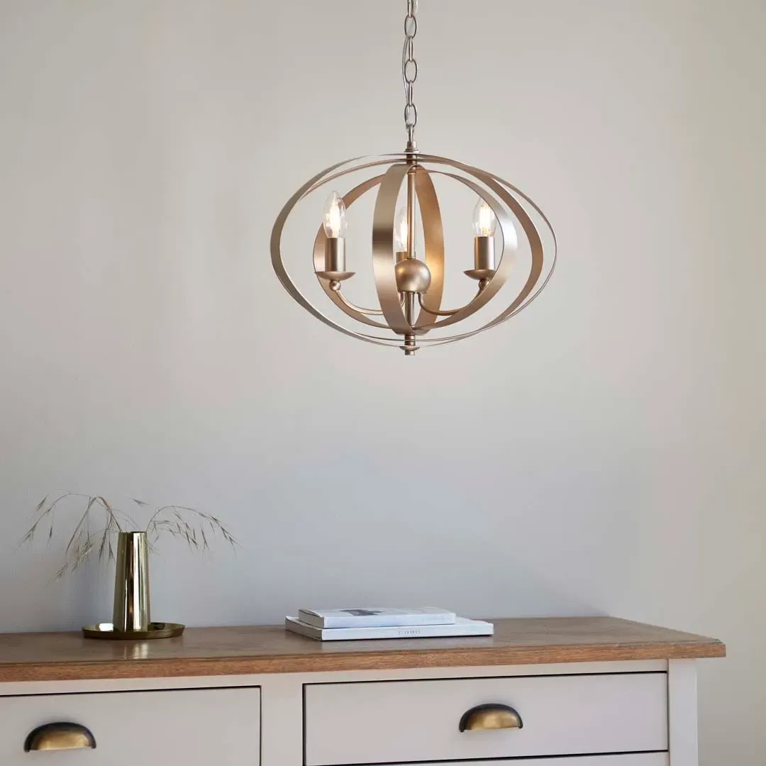 Midnight 3-Light Pendant Ceiling Light - Satin Gold product