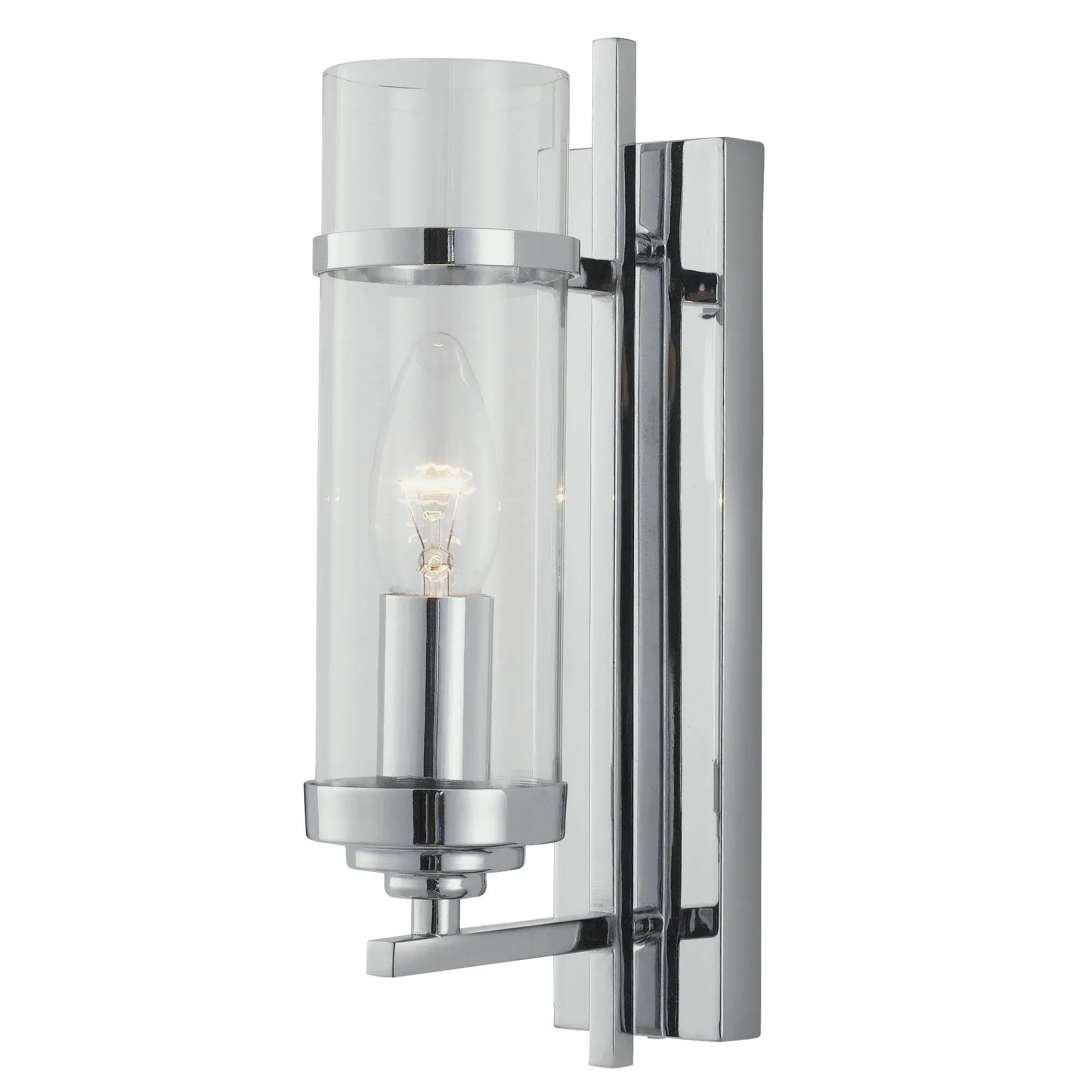 Milo Cylinder Wall Light - Polished Chrome, Glass product