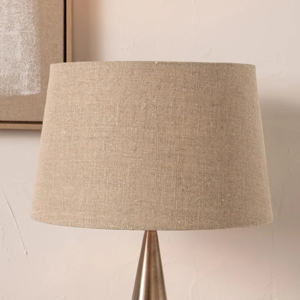 Milos 30cm Tapered Lamp Shade - Natural, Jute Linen product