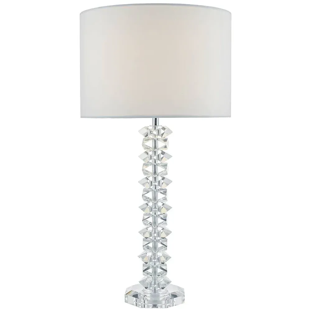 Mina Table Lamp Stacked Crystal Base - Polished Chrome product