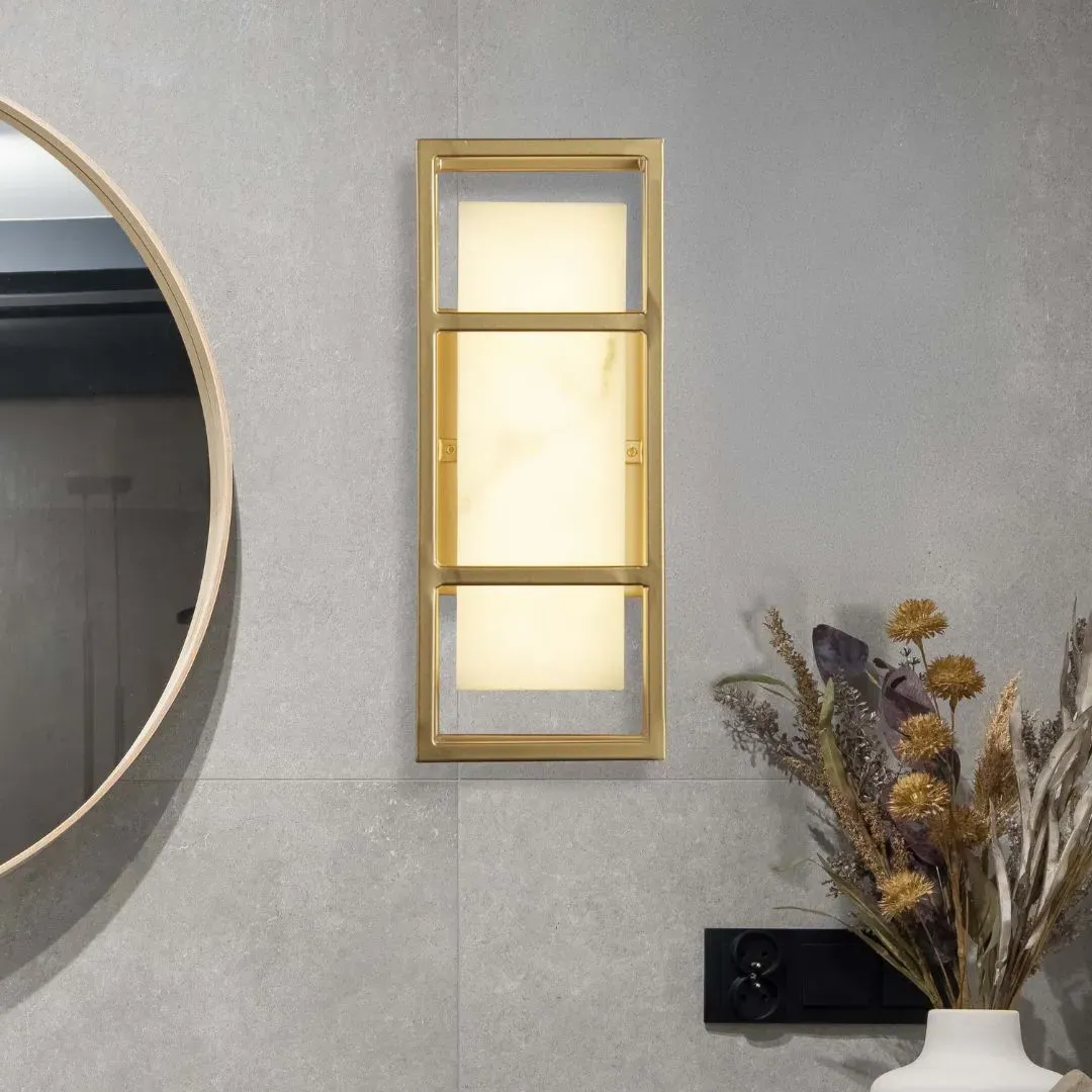 Mirage LED Wall Light - Gold, Selenite Stone product