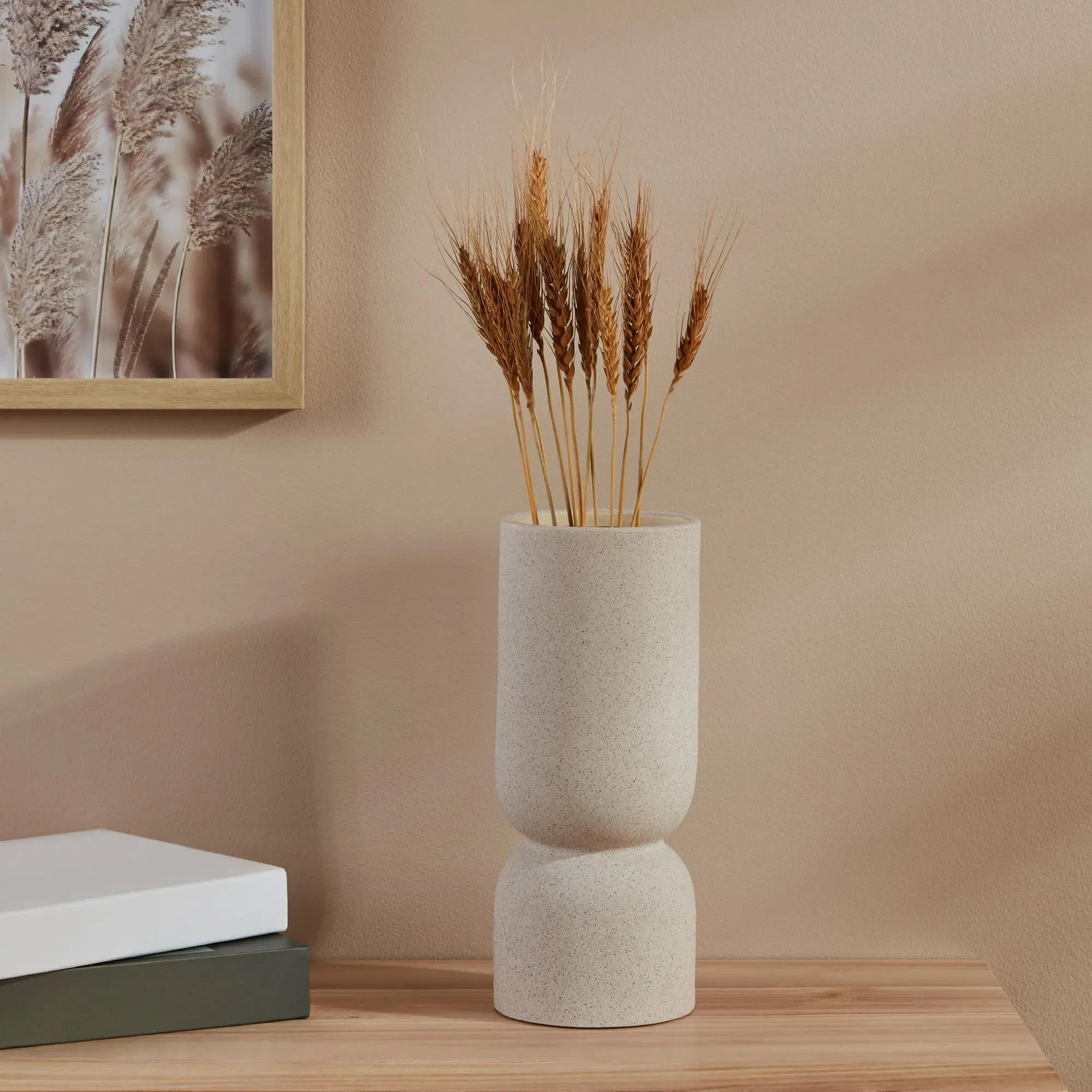 Miyoshi Large Vase - Beige, Ceramic product