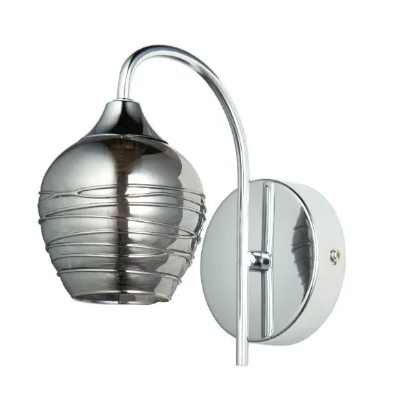 Mizzle Wall Light - Smoked Glass, Chrome product