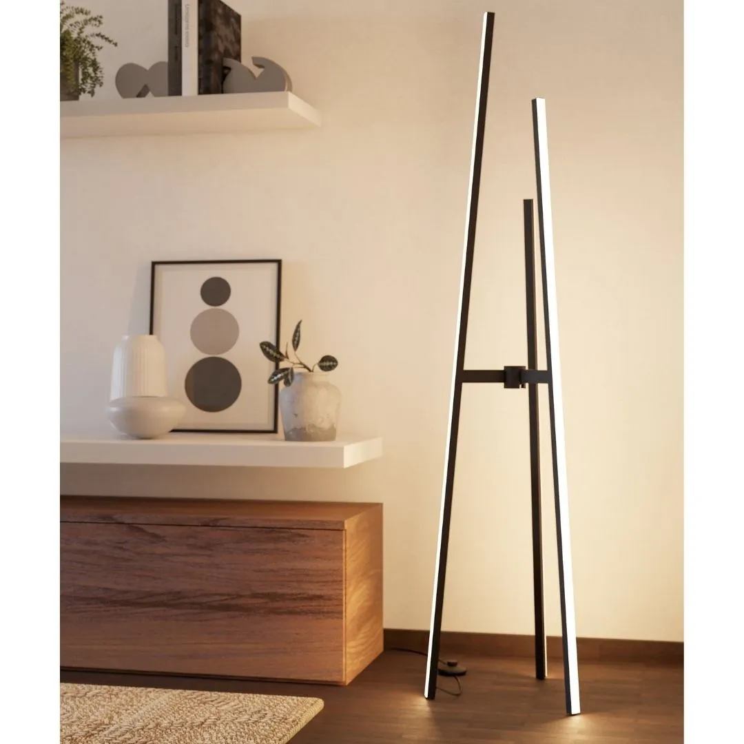 Mongolanda 3-Light LED Floor Lamp - Black, White product