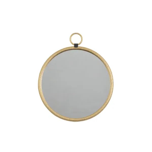 Monson Round Wall Mirror - Gold, Metal product