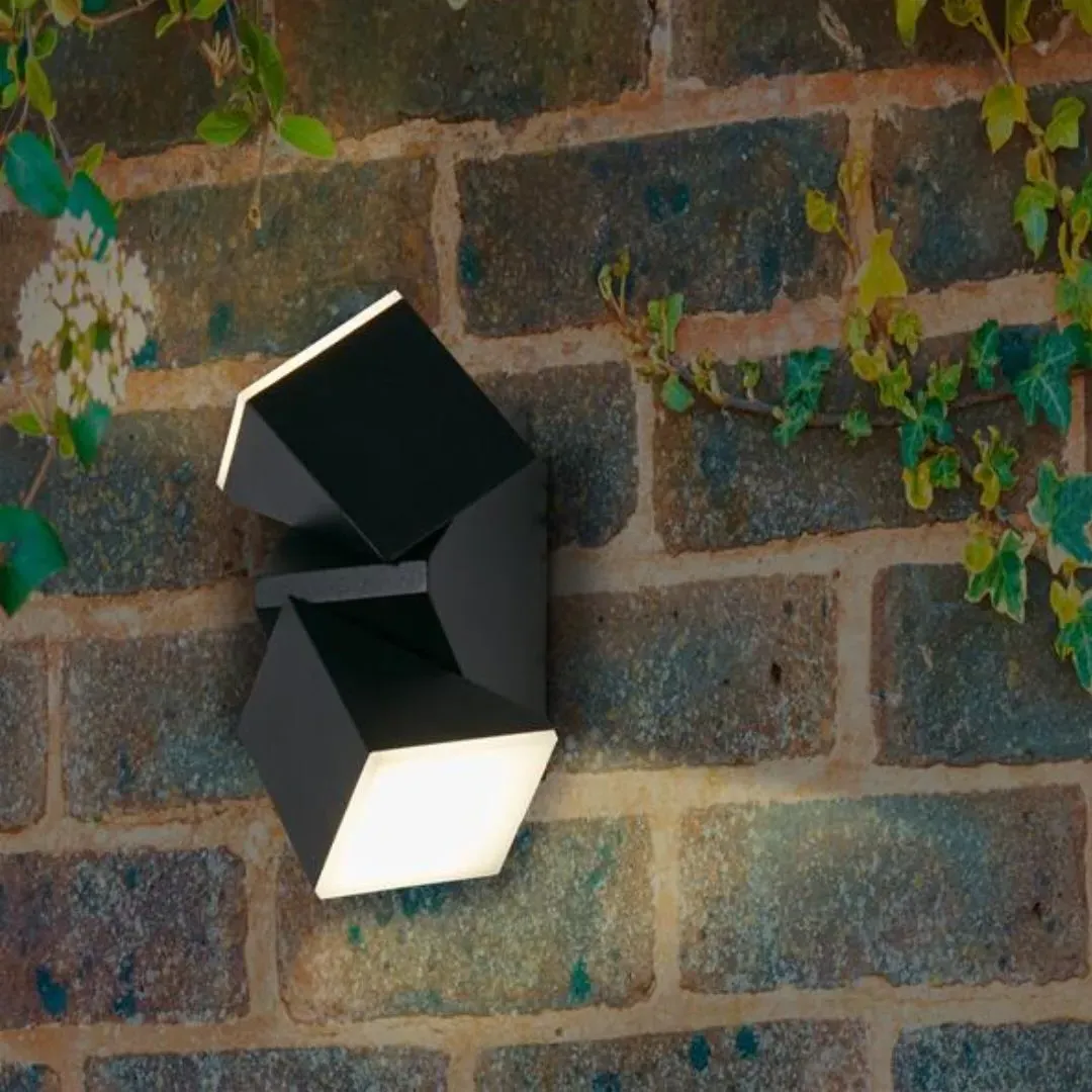 Montana LED Outdoor Wall Light - Black, Metal product