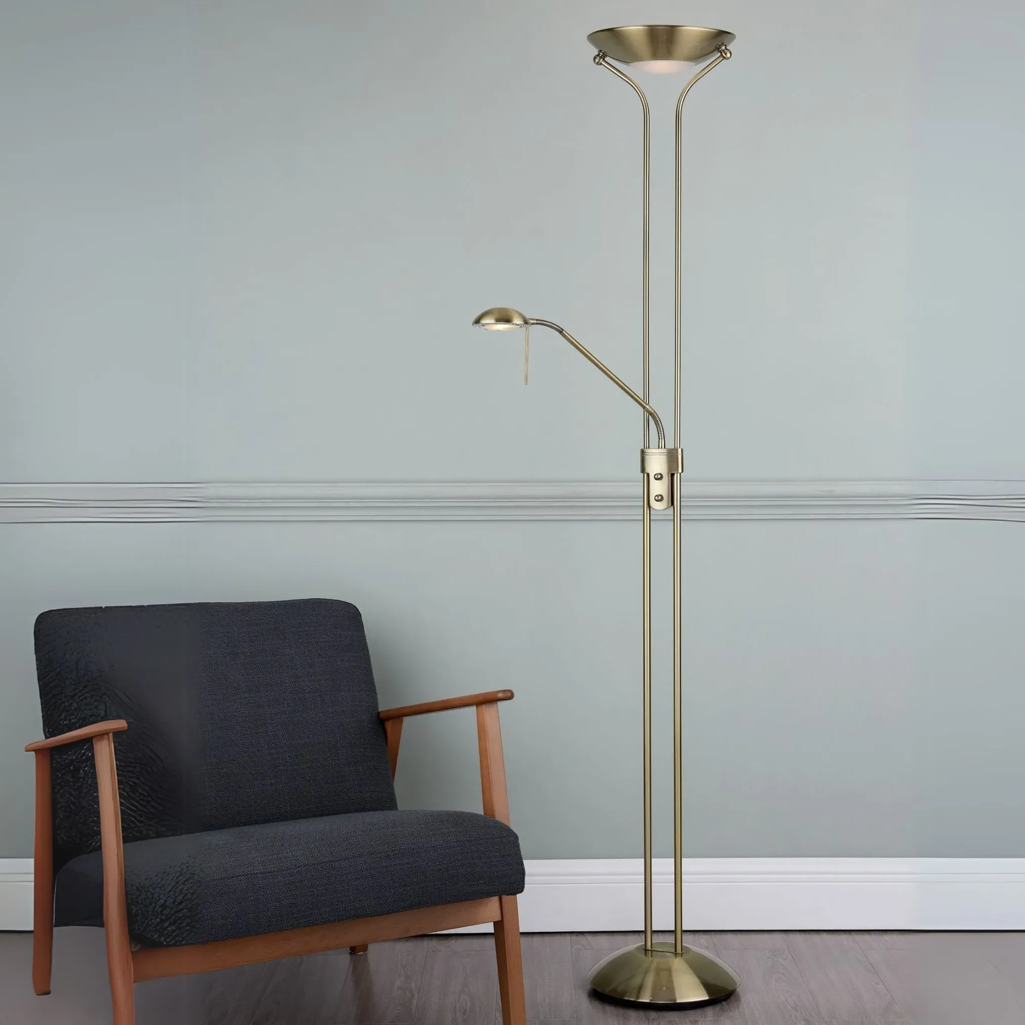 Montana Mother & Child Floor Lamp Dimmable - Antique Brass product
