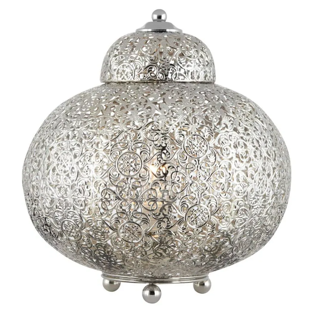 Moroccan 26cm Table Lamp - Silver product