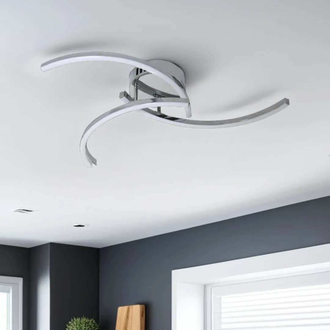 Murray LED Semi Flush Ceiling Light - Polished Chrome product