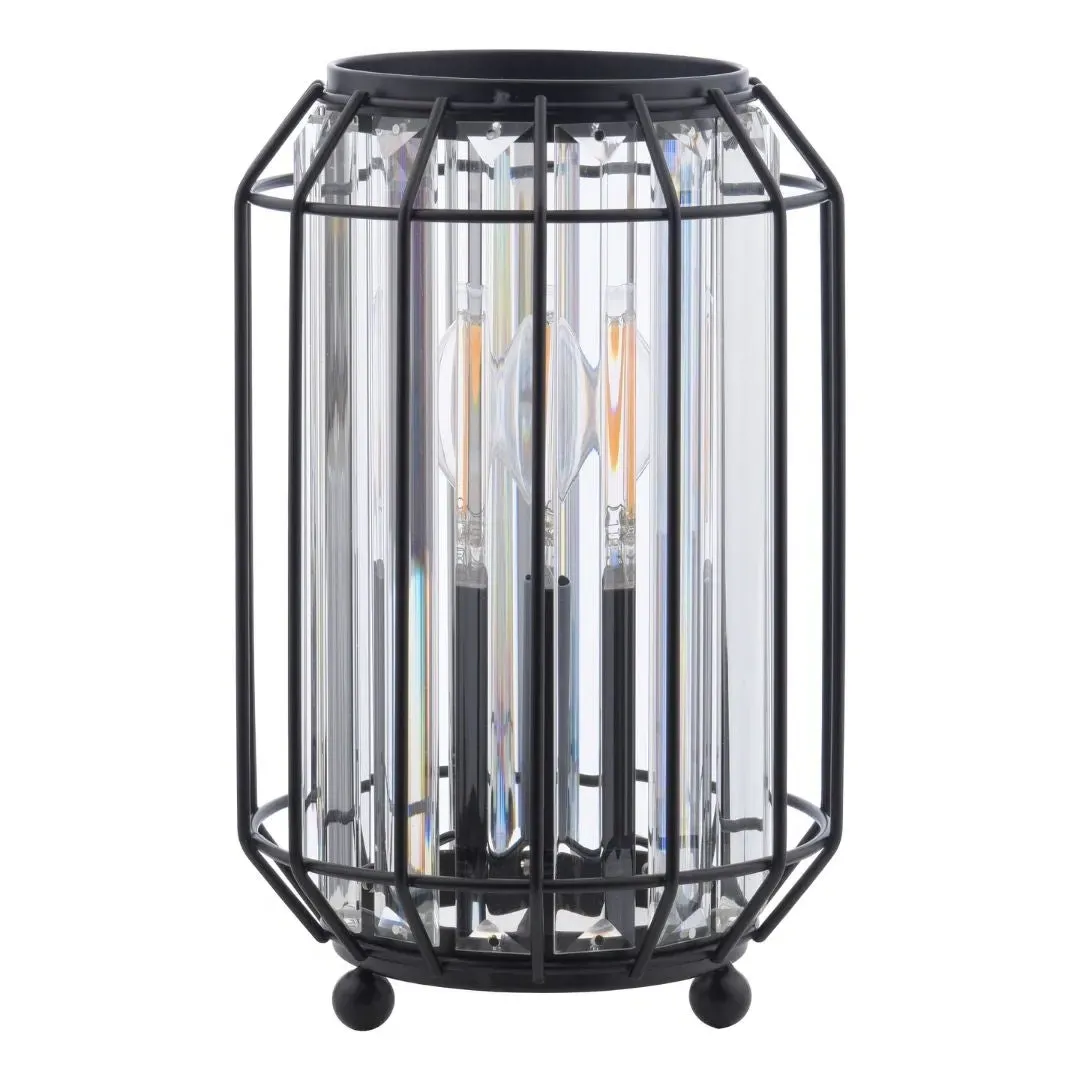 Naeva Table Lamp - Matte Black, Crystal Glass product