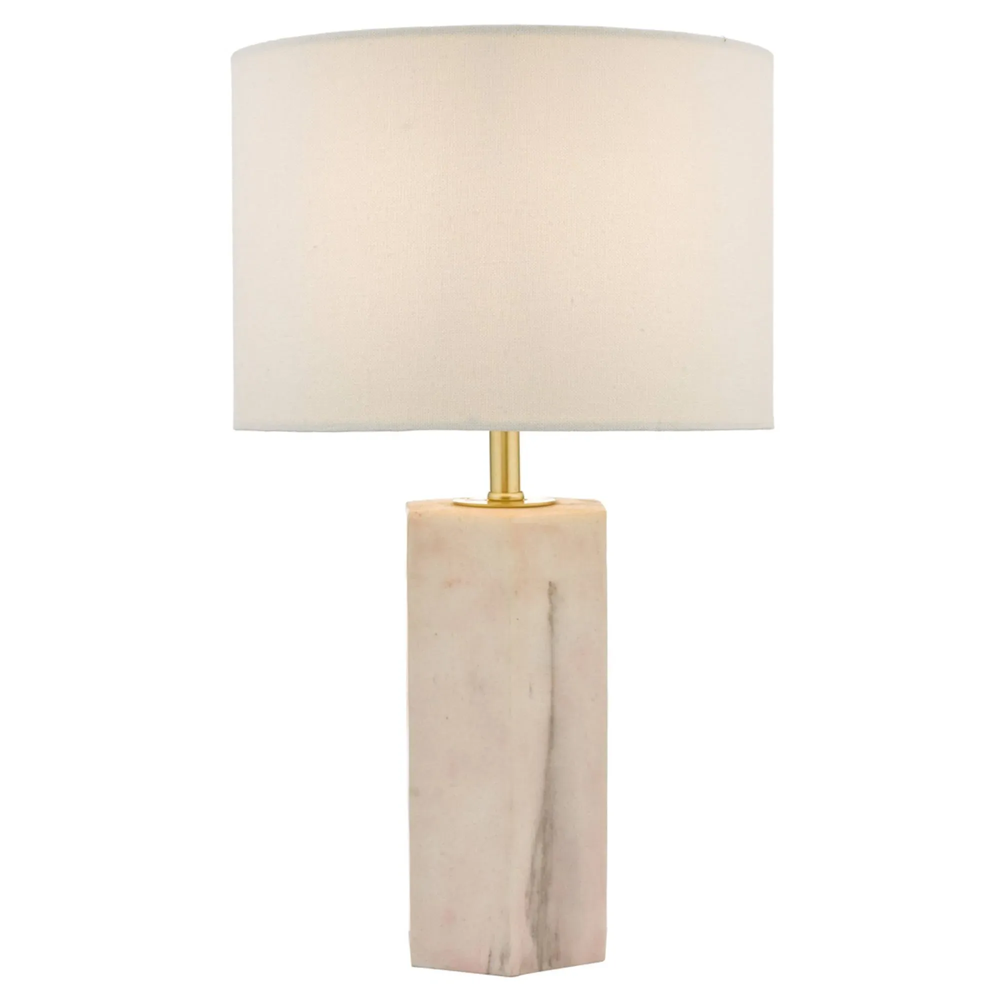 Nalani 44cm Table Lamp - Pink Marble, Brass product