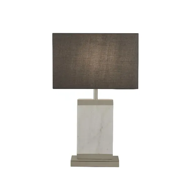 Naomi Satin Nickel & Marble Table Lamp - Grey product