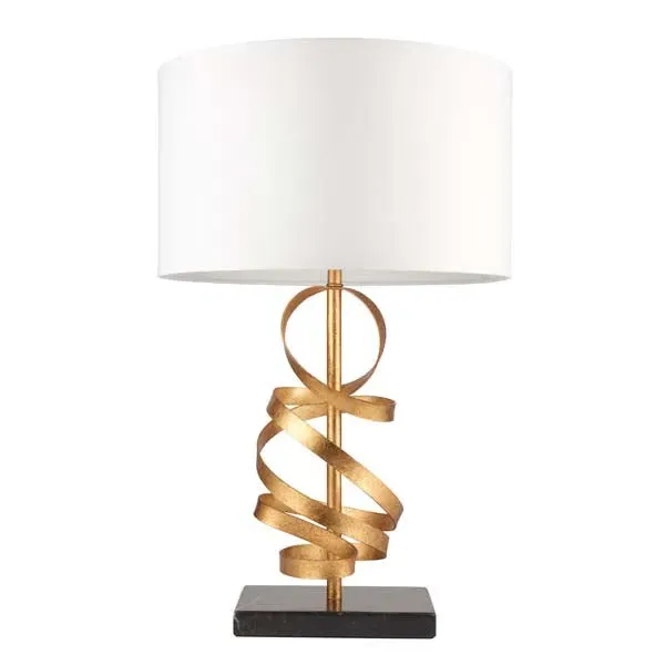 Natela Table Lamp - Gold Leaf, Ivory Cotton product