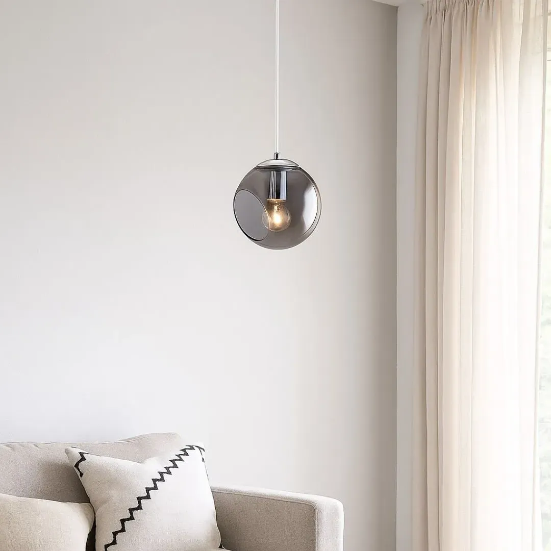 Nia 1-Light Pendant - Chrome, Smoked Glass product