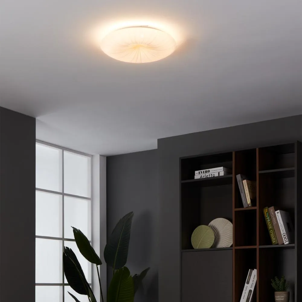 Nieves Round Flush Ceiling Light LED - White, Gold product
