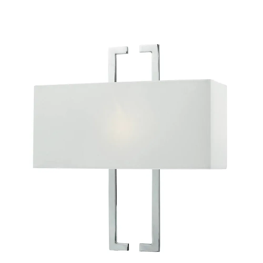 Nile Wall Bracket - Polished Chrome, Ivory Faux Silk product