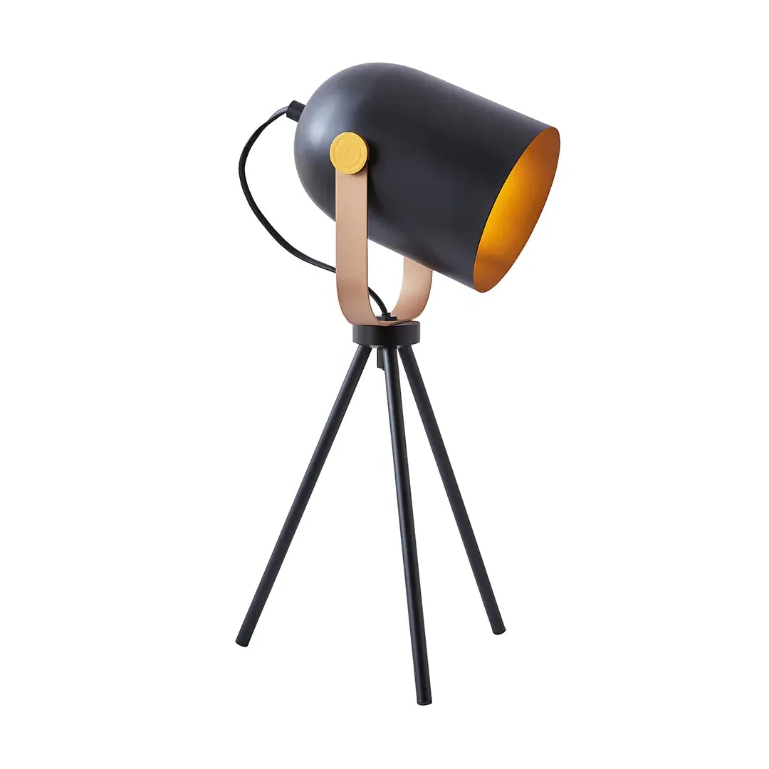 Noelle Strap Table Lamp - Black, Metal product
